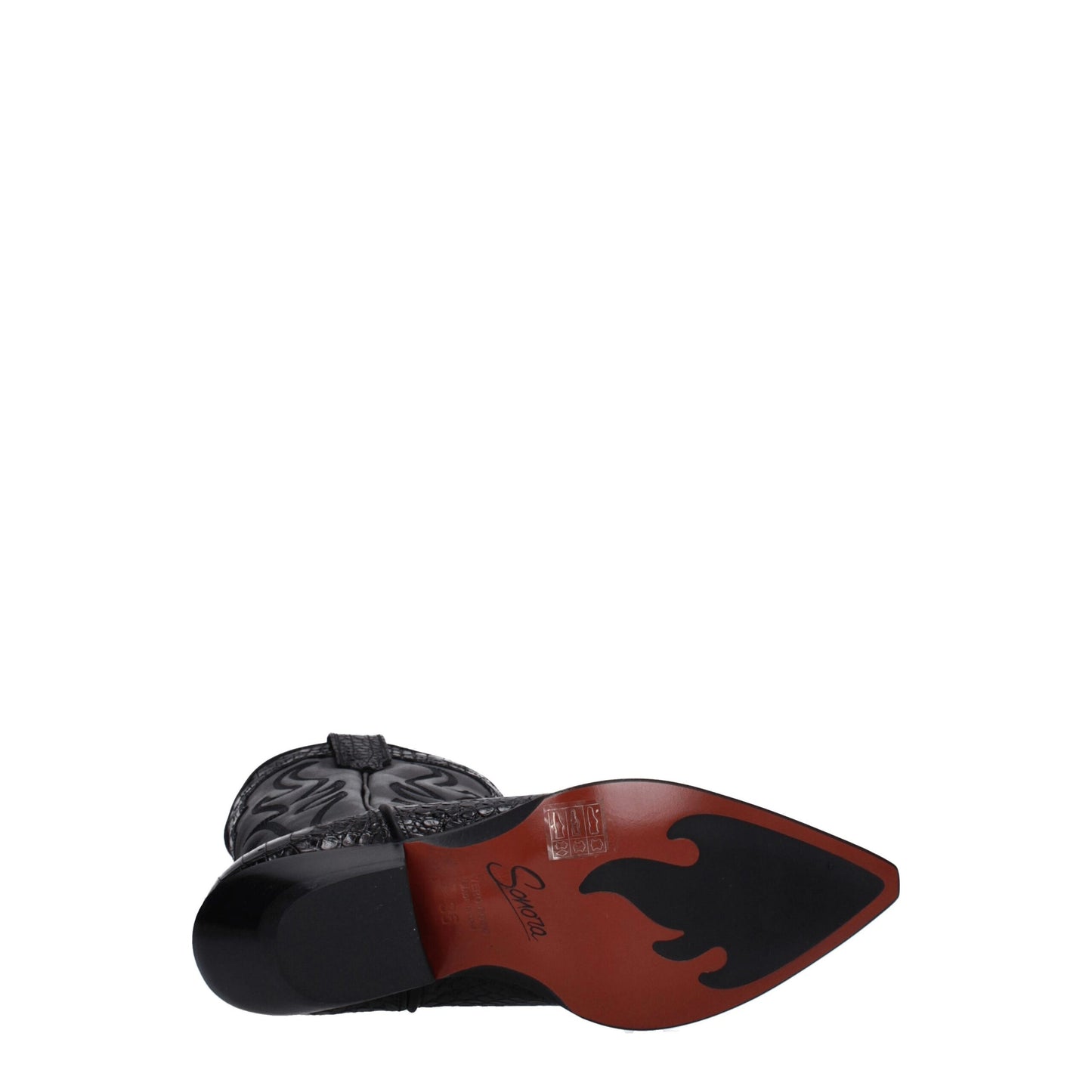 Sonora Black Leather Ankle Boots