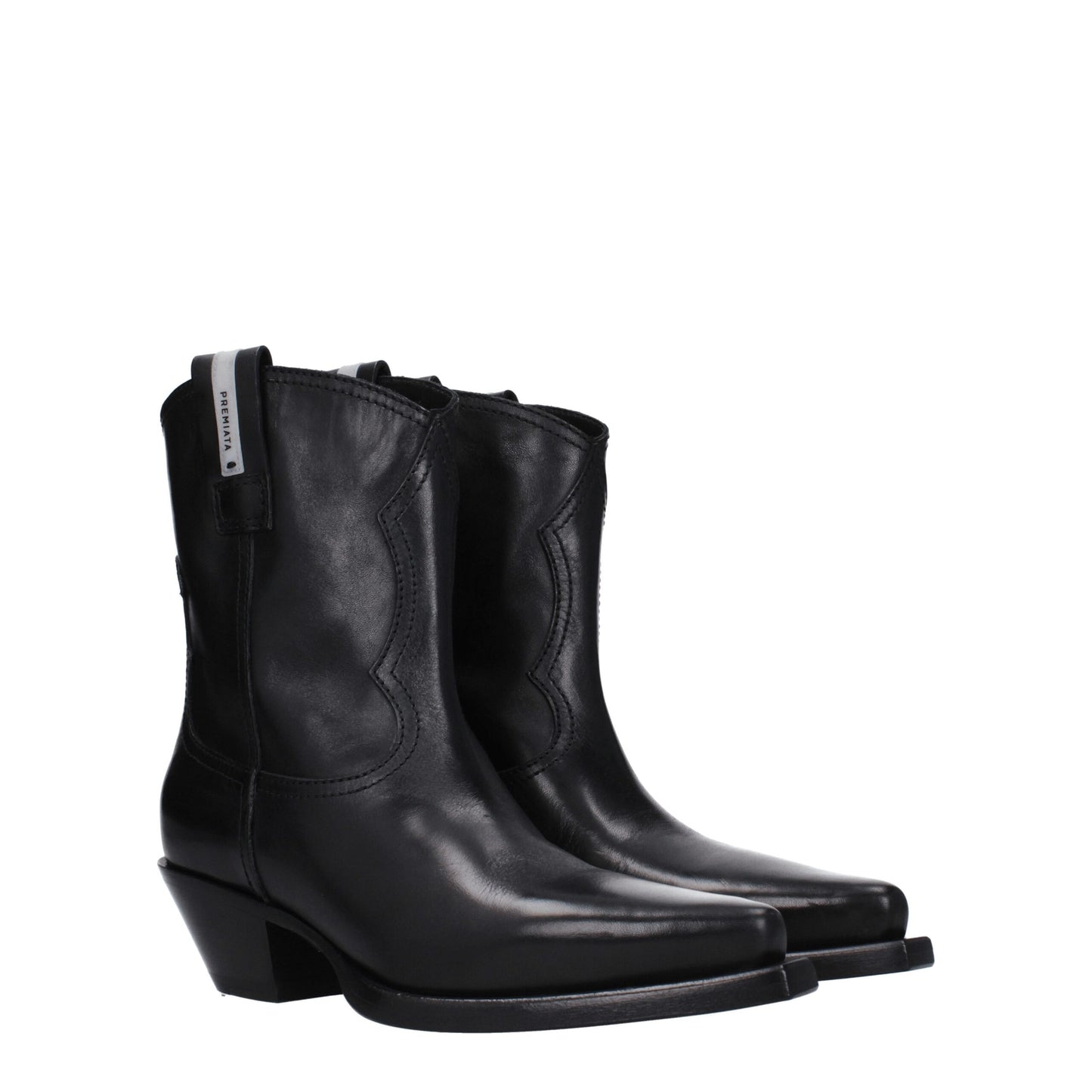 Premiata Black Leather Ankle
