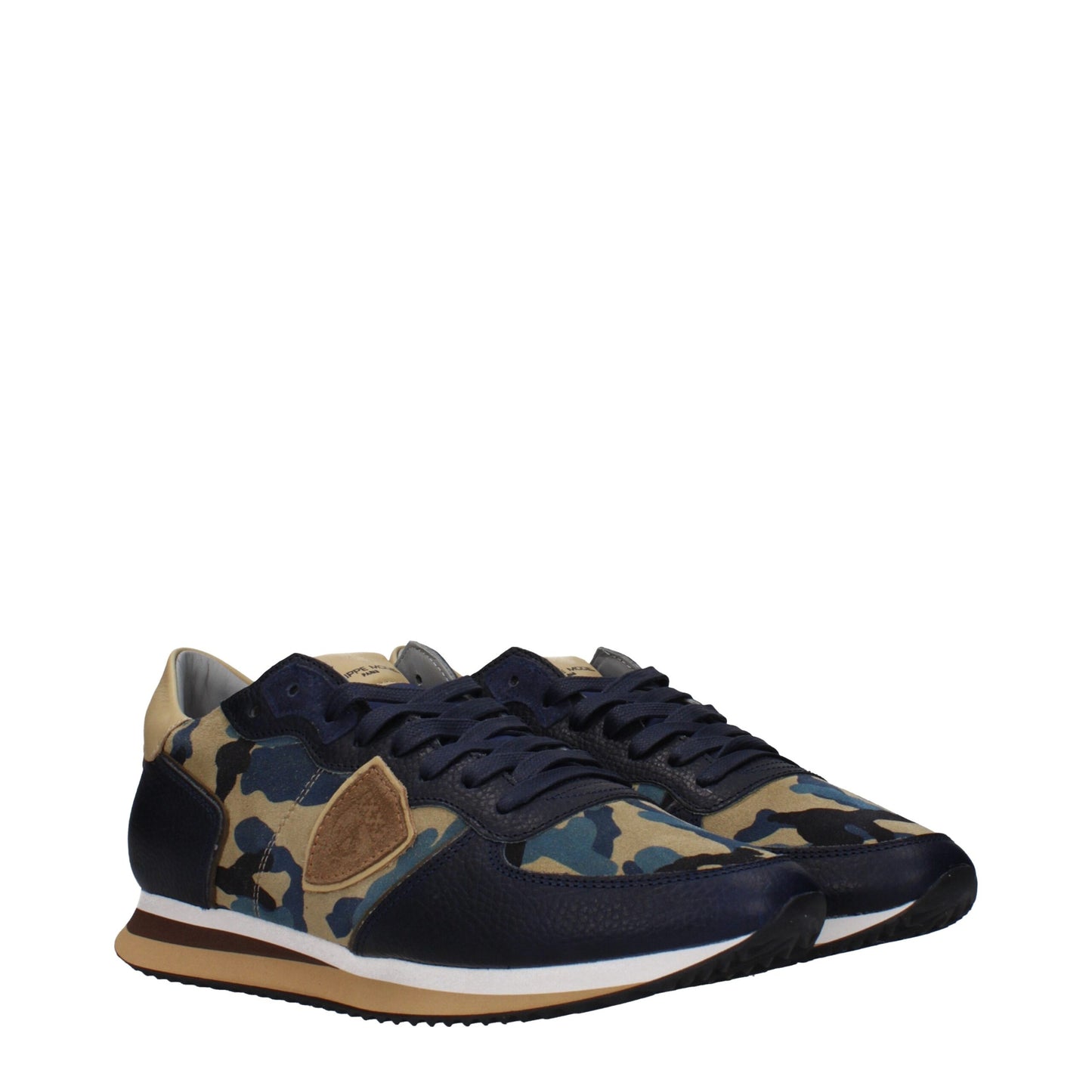 Philippe Model Blue Leather Sneakers