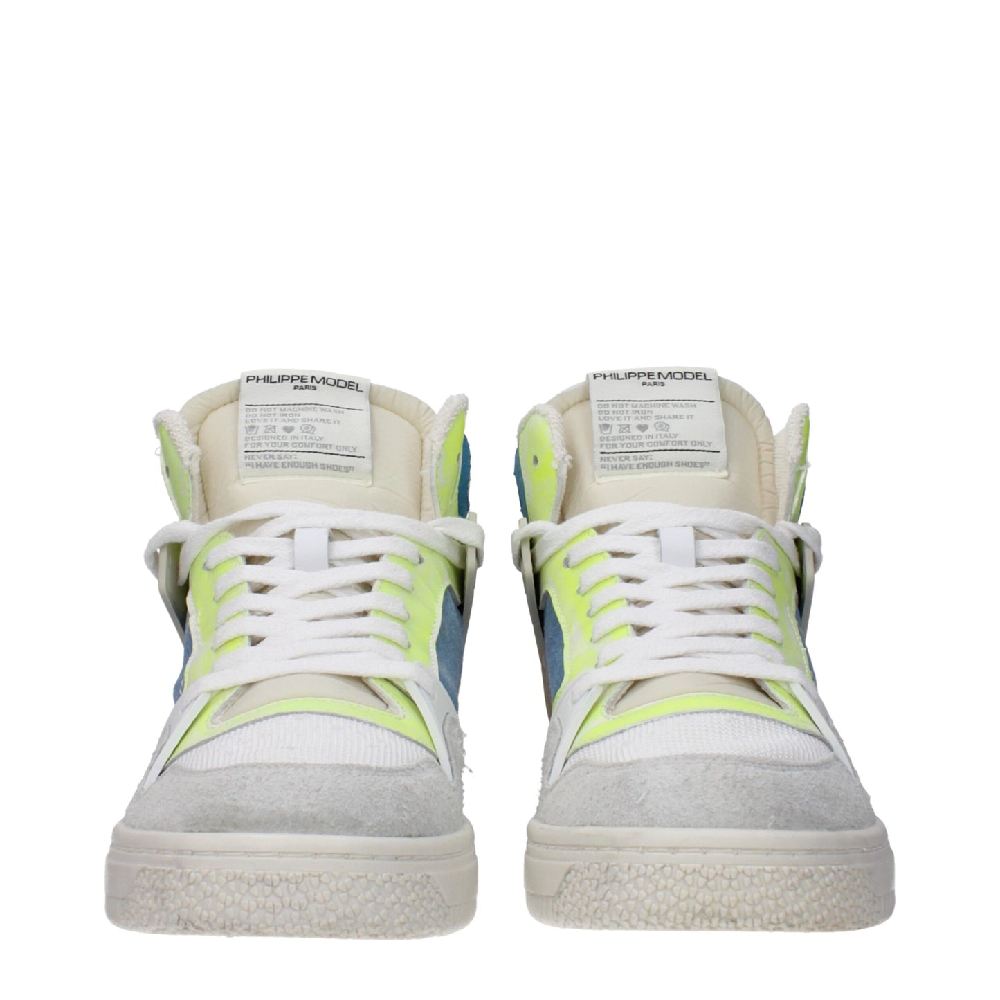 Philippe Model White Fabric Sneakers