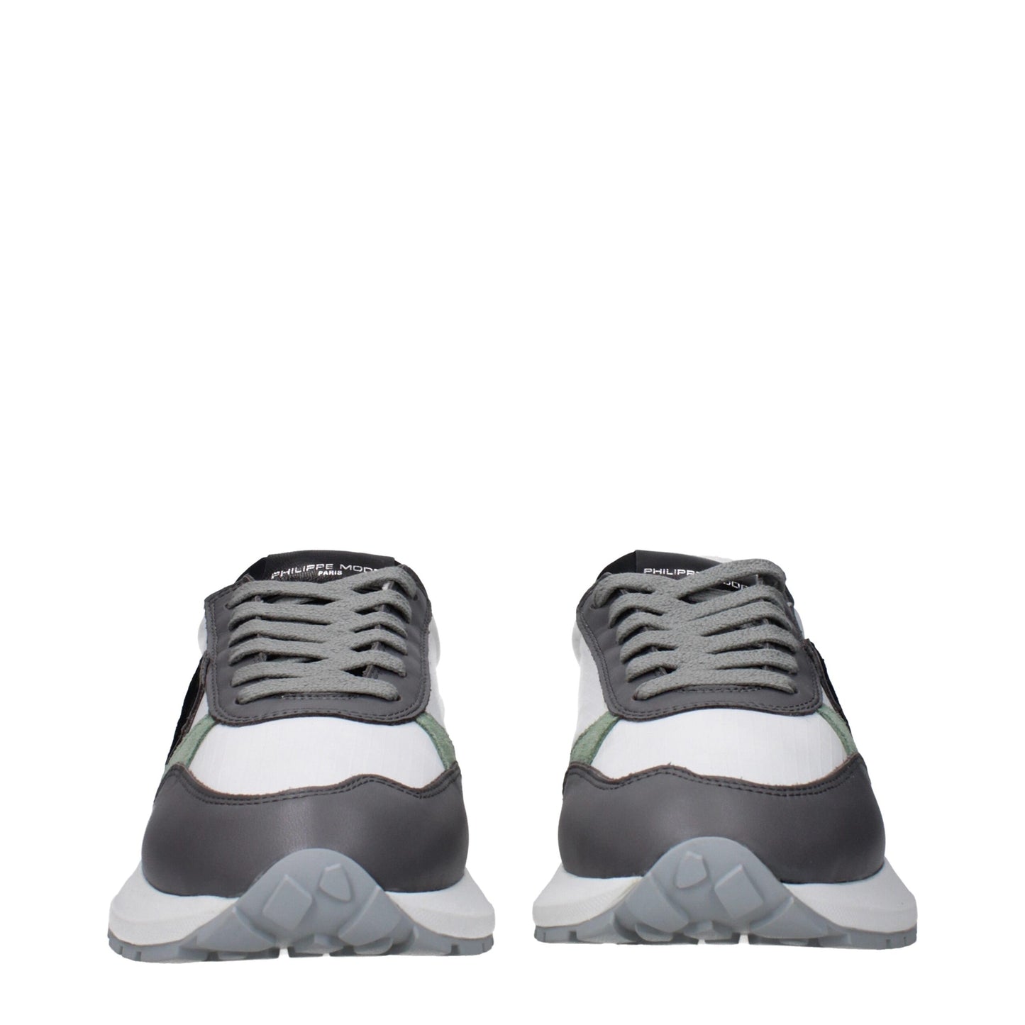 Philippe Model White Fabric Sneakers
