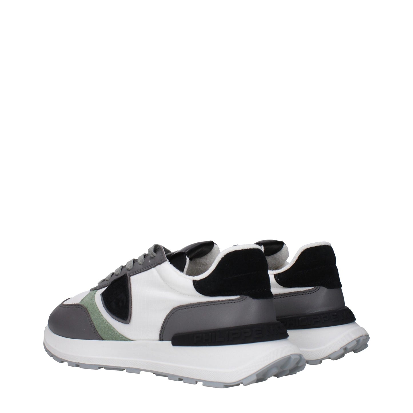 Philippe Model White Fabric Sneakers