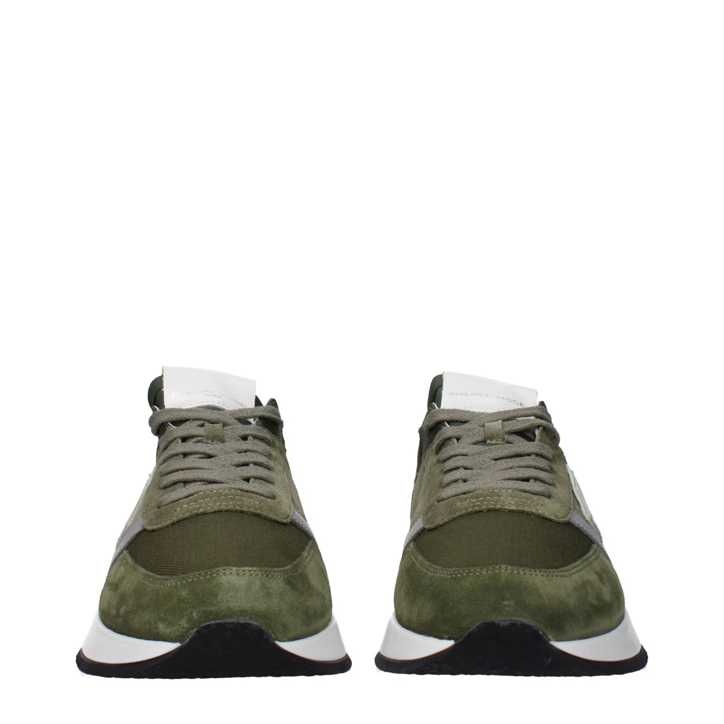 Philippe Model Green Leather Sneakers