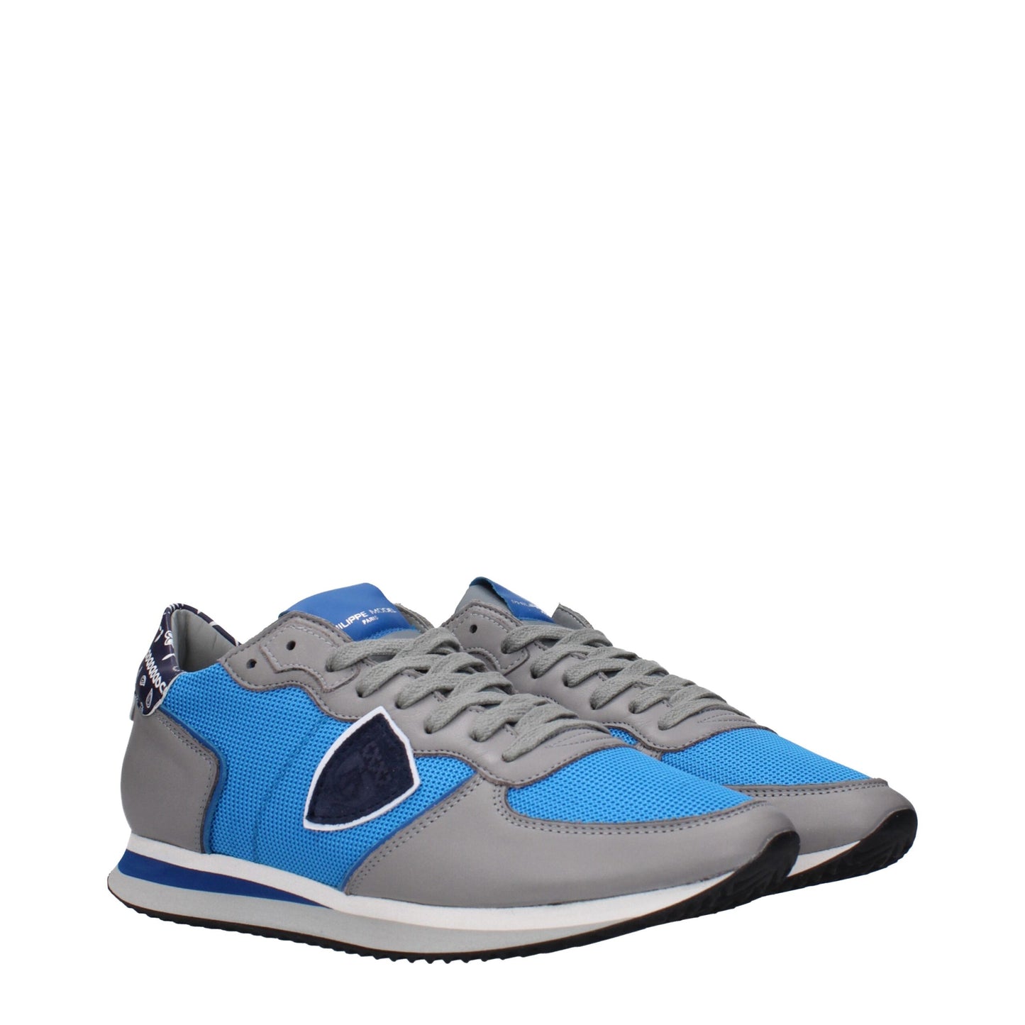 Philippe Model Blue Fabric Low Tops