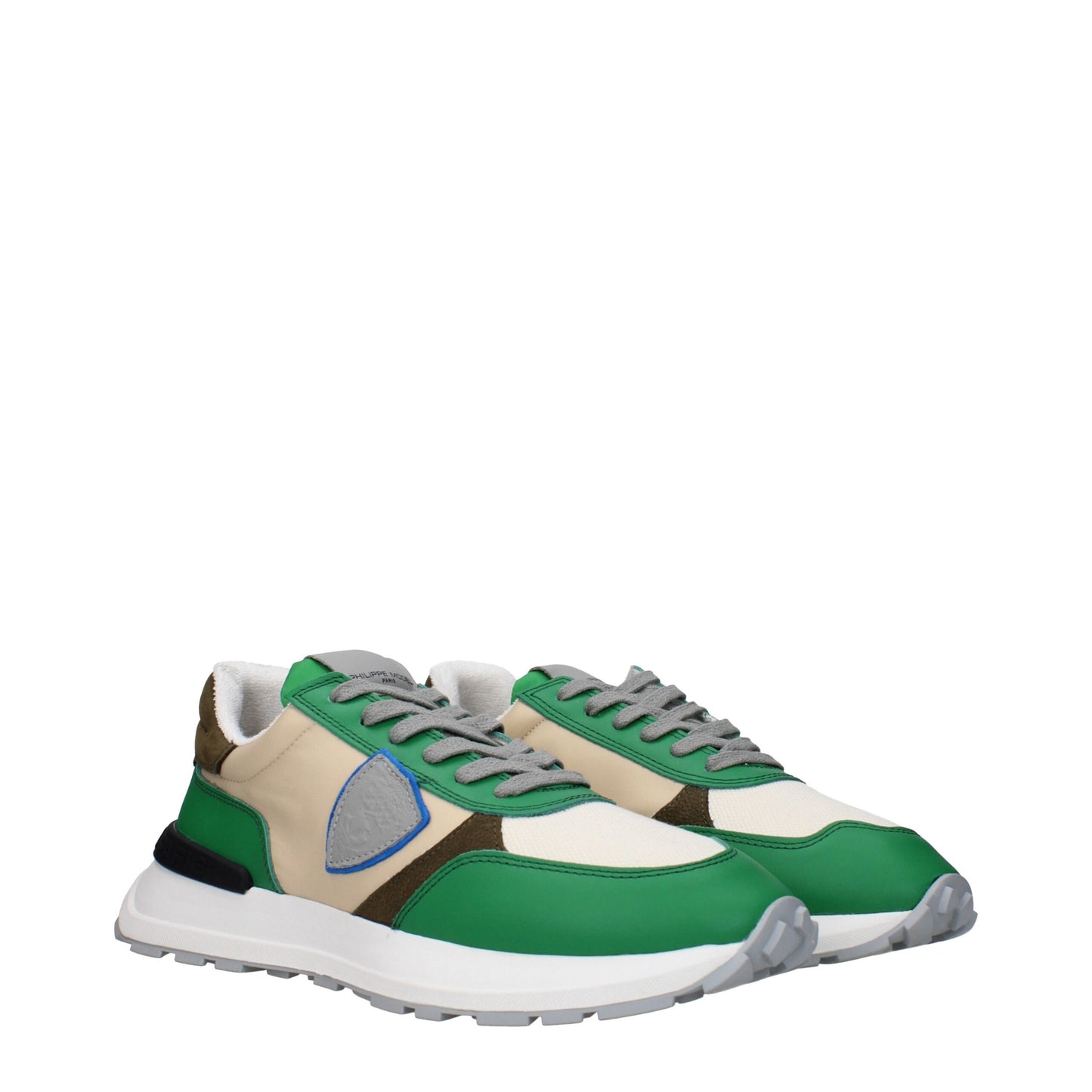 Philippe Model Green Fabric Low Tops