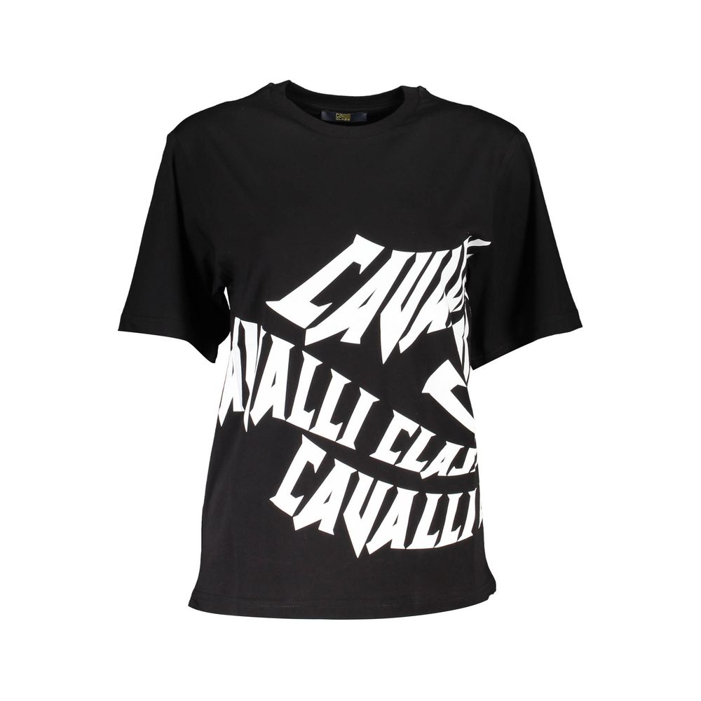 Cavalli Class Black Cotton Tops & T-Shirt