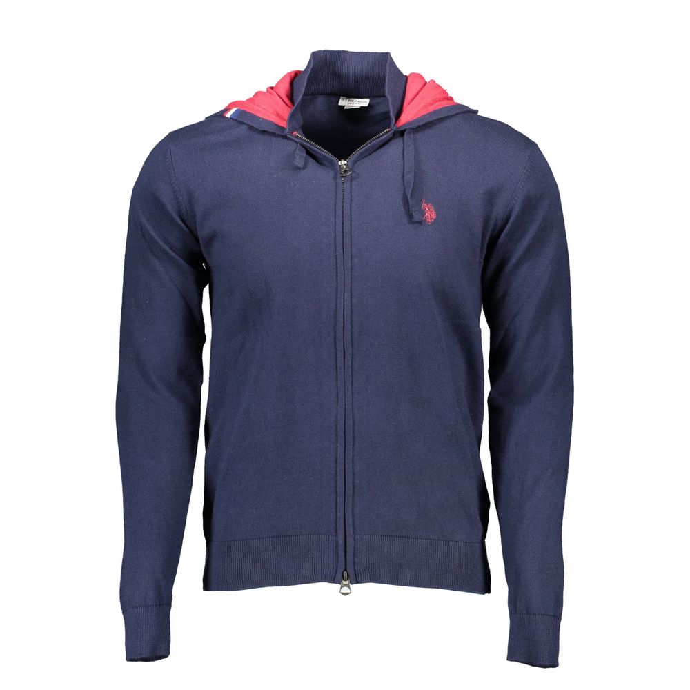 U.S. POLO ASSN. Modri bombažni pulover