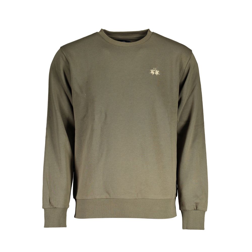 La Martina Green Cotton Sweater