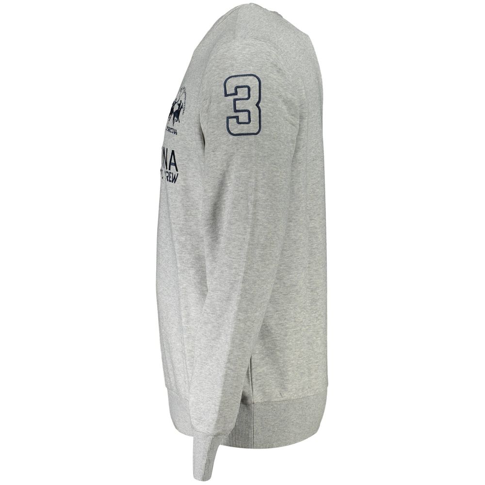 La Martina Gray Cotton Sweater