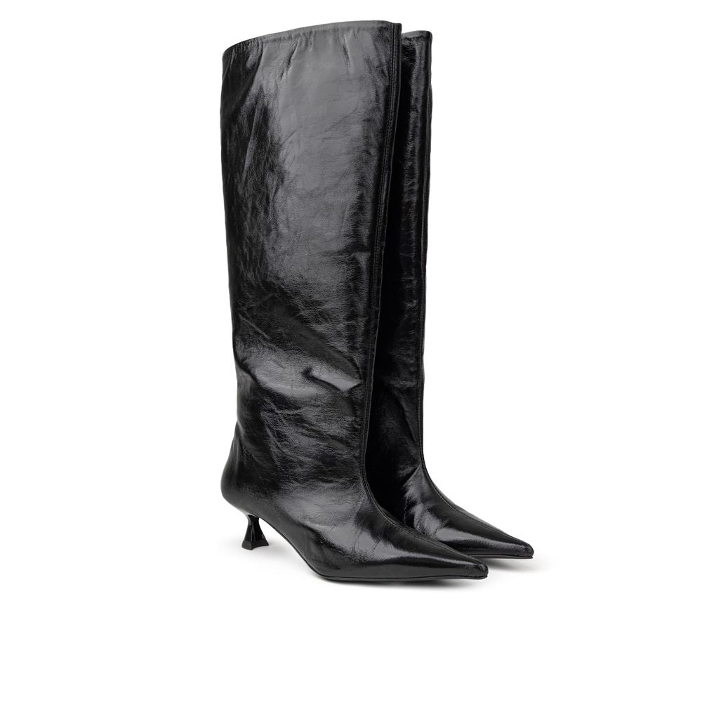 Paris Texas Black Leather Boot