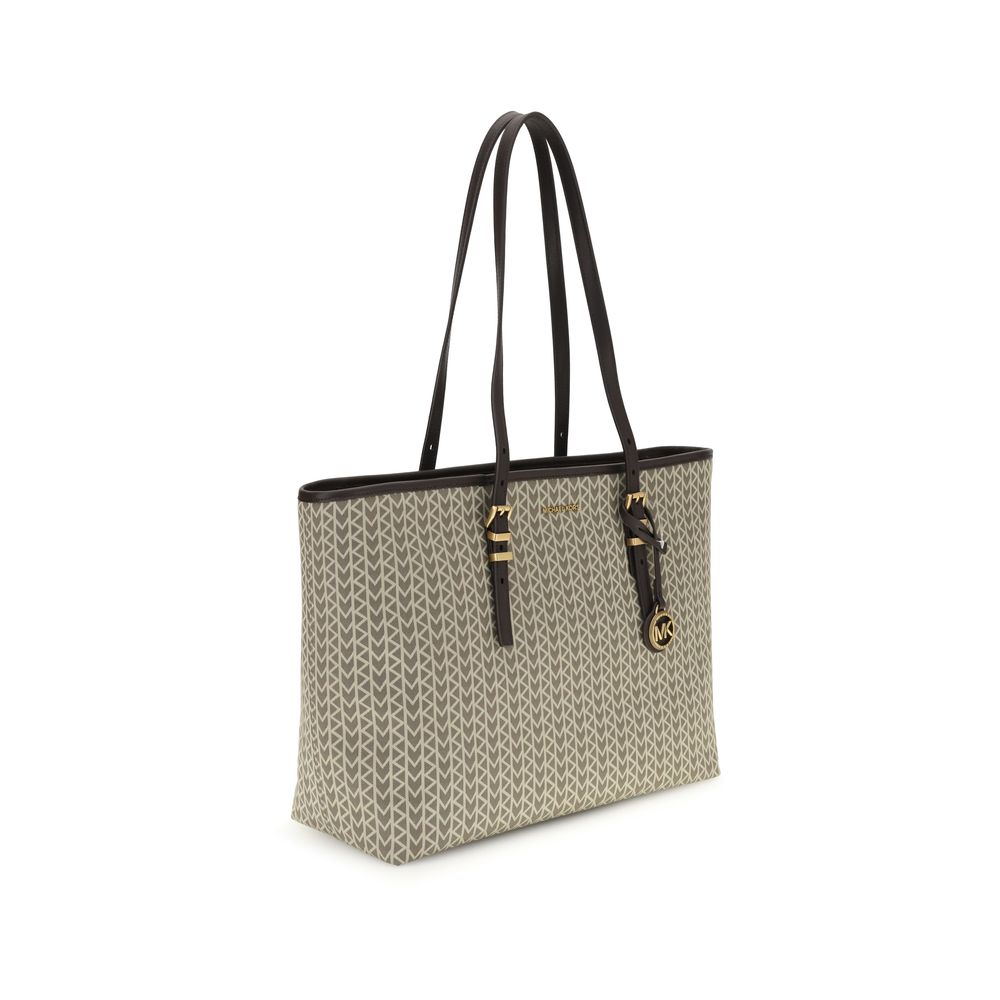 Michael Kors Quinn large jacquard logo Tote Bag