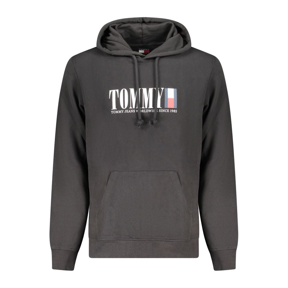 Tommy Hilfiger Moški pulover iz črnega bombaža