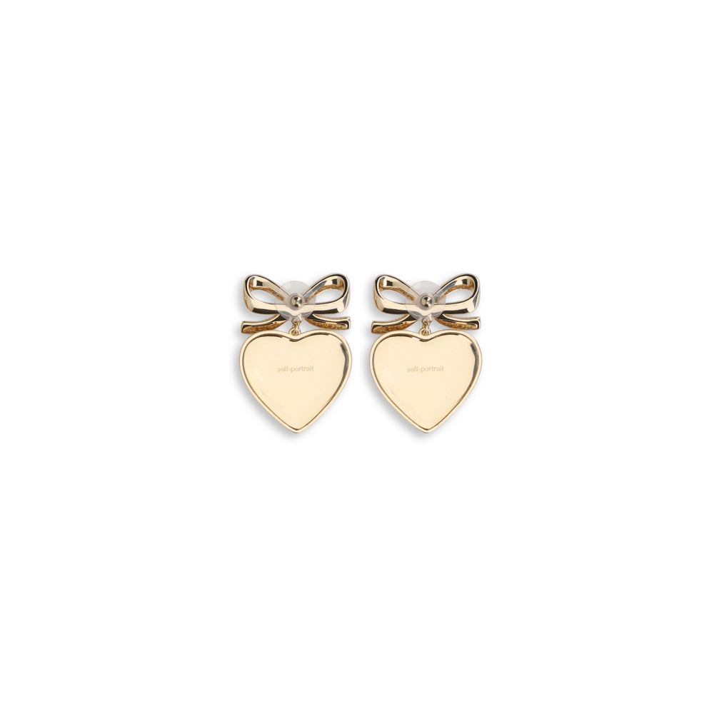 Self-Portrait Heart shaped bow Earrings