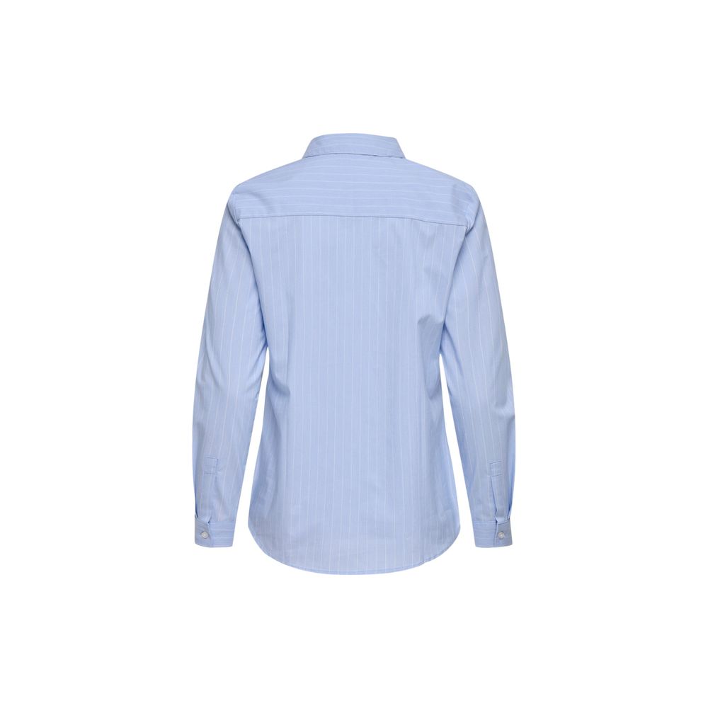 Jacqueline De Yong Blue Cotton Shirt