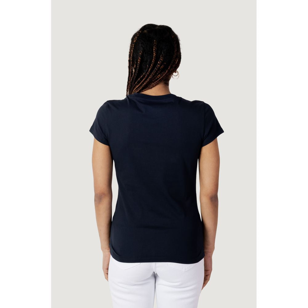Armani Exchange Modra bombažna majica
