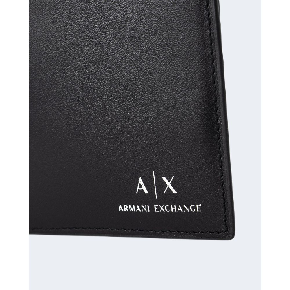 Armani Exchange Črna usnjena denarnica