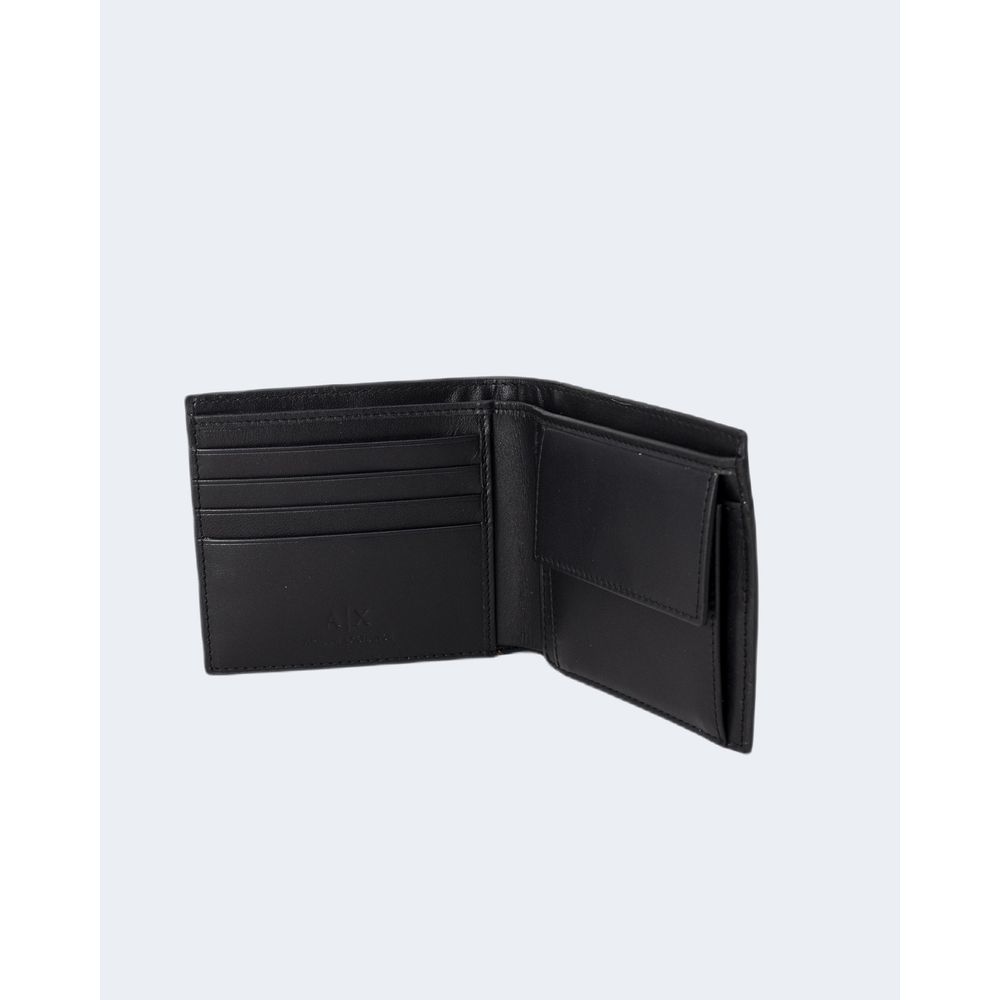 Armani Exchange Črna usnjena denarnica