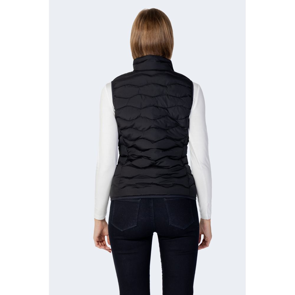 EA7 Emporio Armani Black Polyester Sleveless Jacket