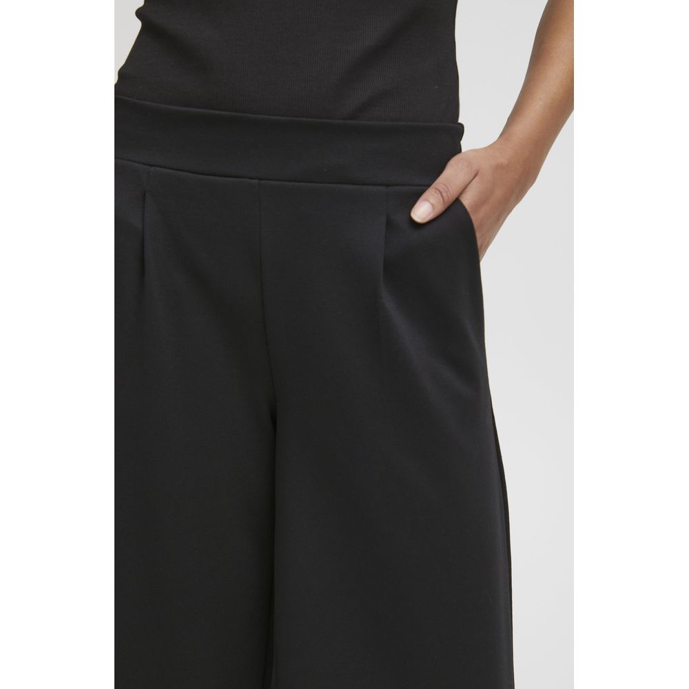 ICHI Black Recycled Polyester Pant