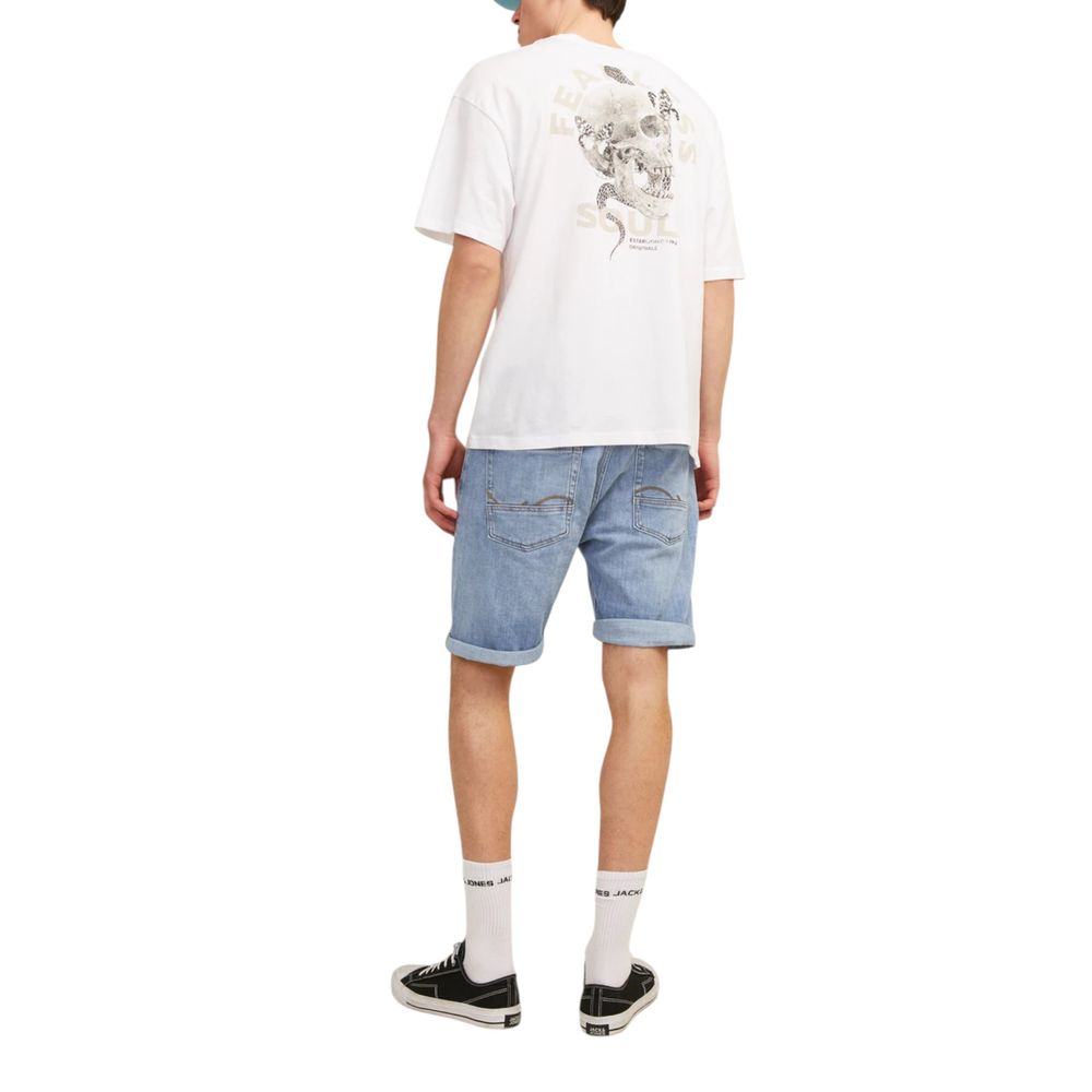 Jack Jones Light Blue Cotton Bermuda