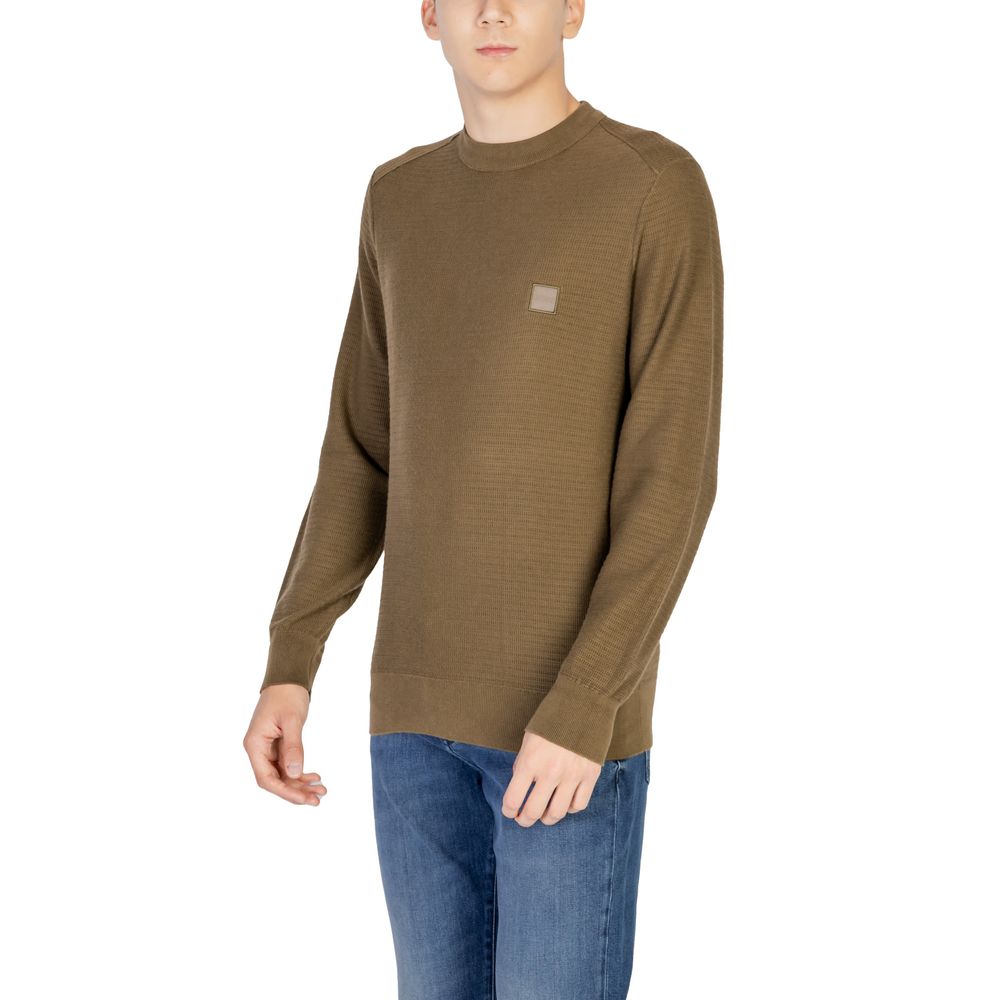 Hugo Boss Zeleni bombažni pulover