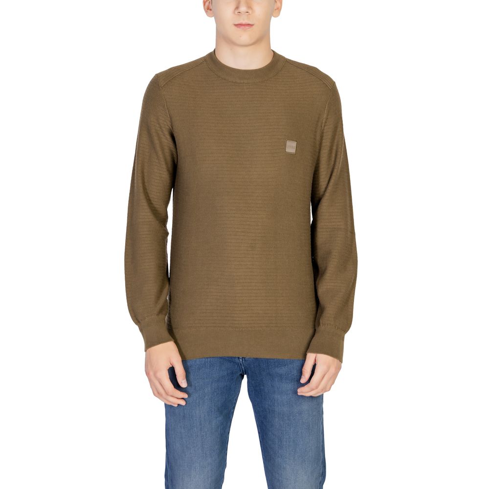 Hugo Boss Zeleni bombažni pulover