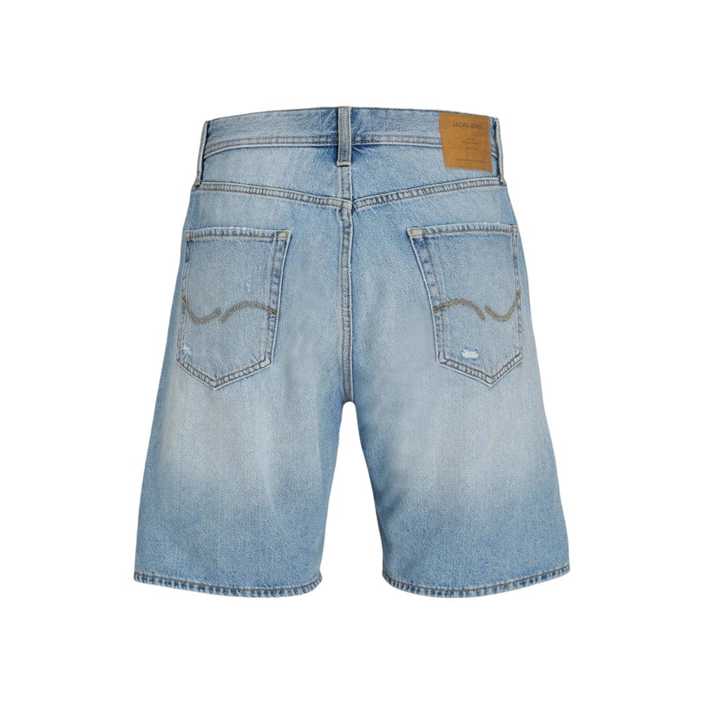 Jack Jones Light Blue Cotton Bermuda
