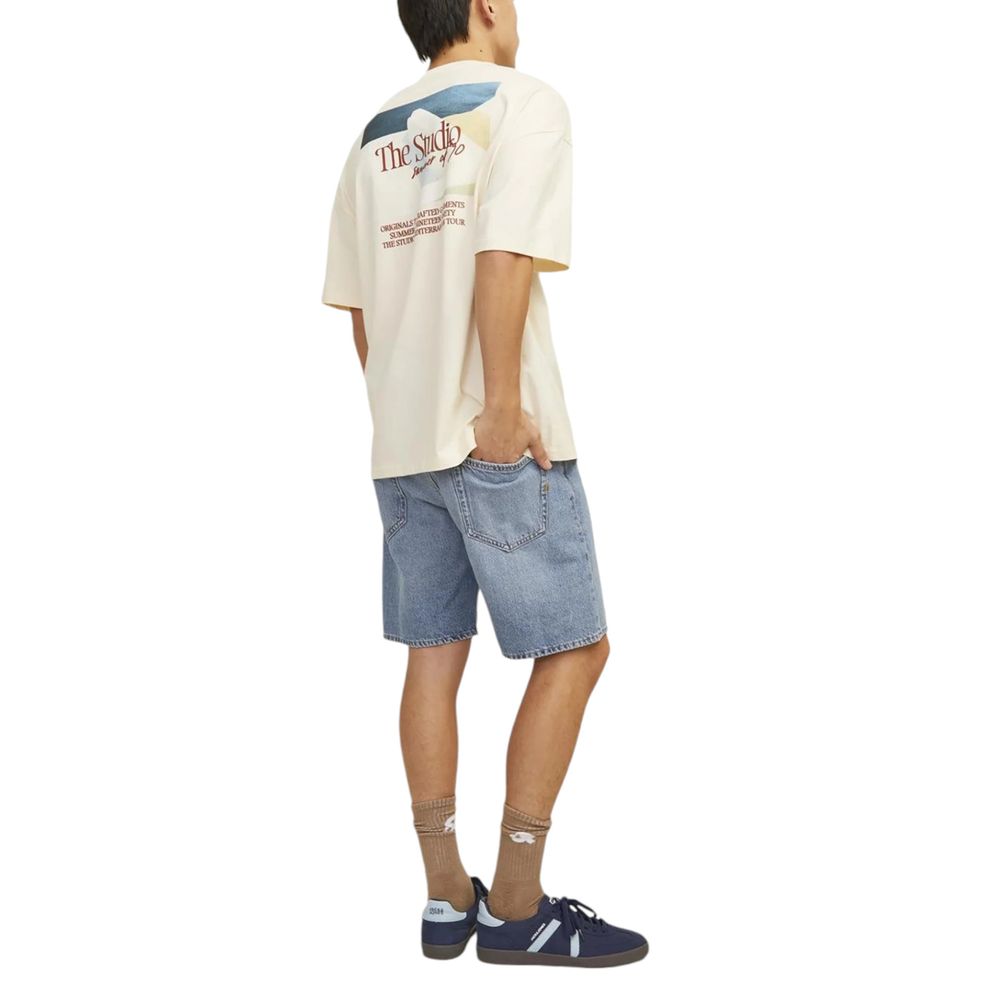 Jack Jones Blue Cotton Bermuda