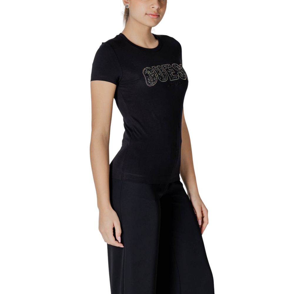 Guess Black Cotton T-Shirt