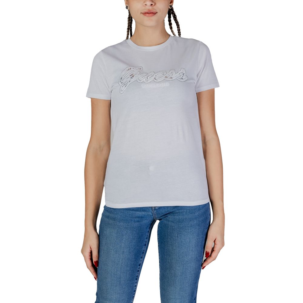 Guess White Cotton T-Shirt