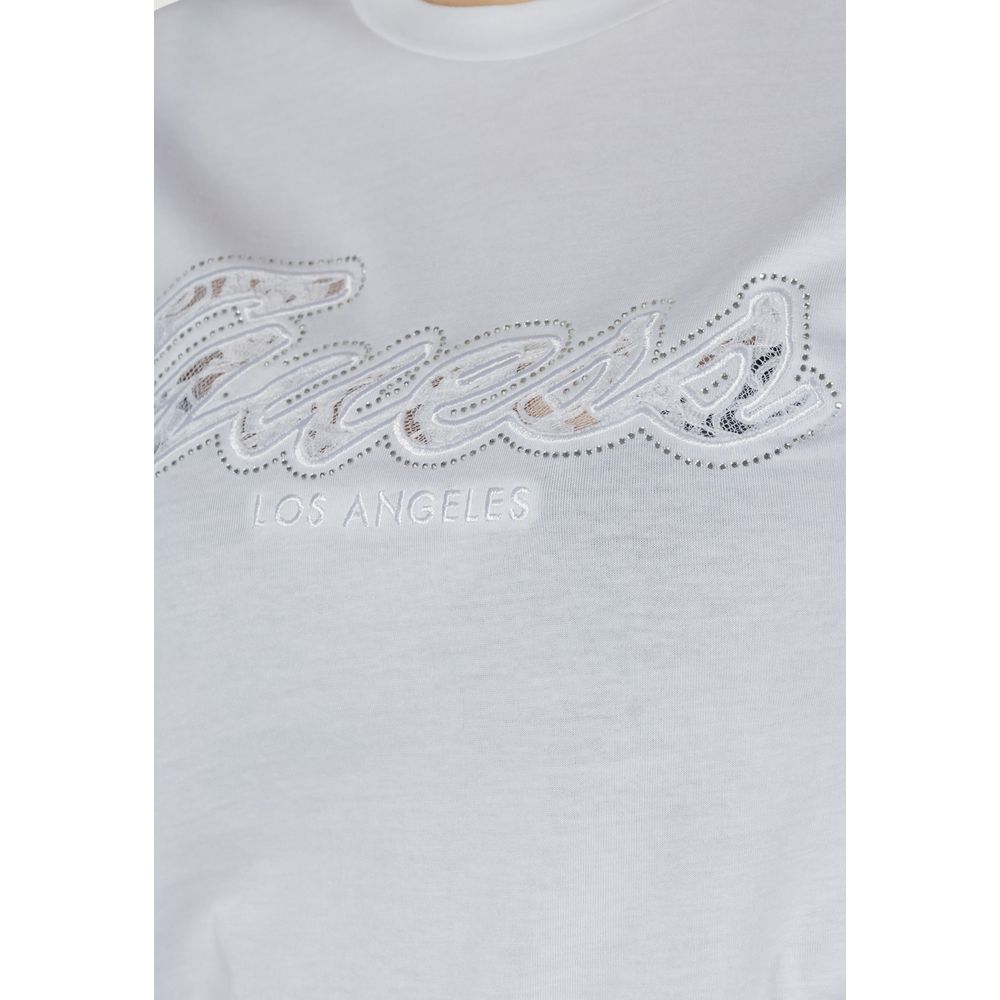 Guess White Cotton T-Shirt