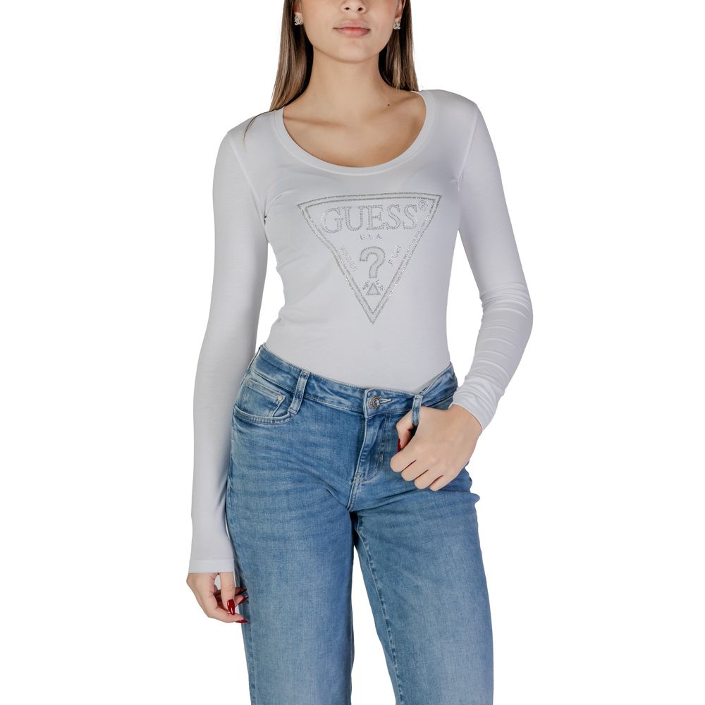 Guess White Cotton T-Shirt