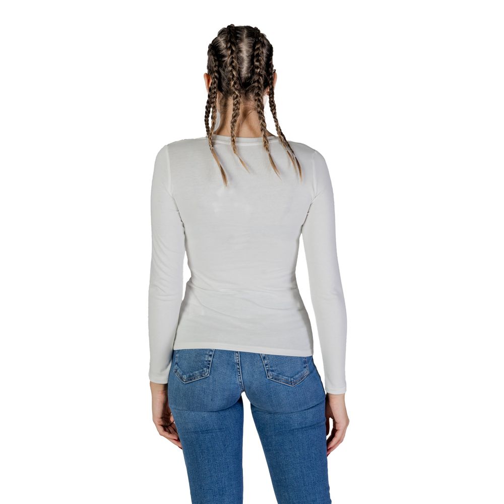 Guess White Cotton Long Sleeve