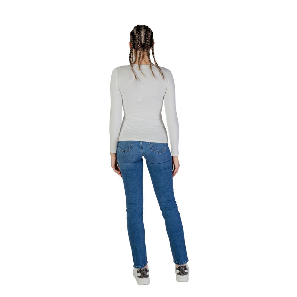 Guess White Cotton Long Sleeve