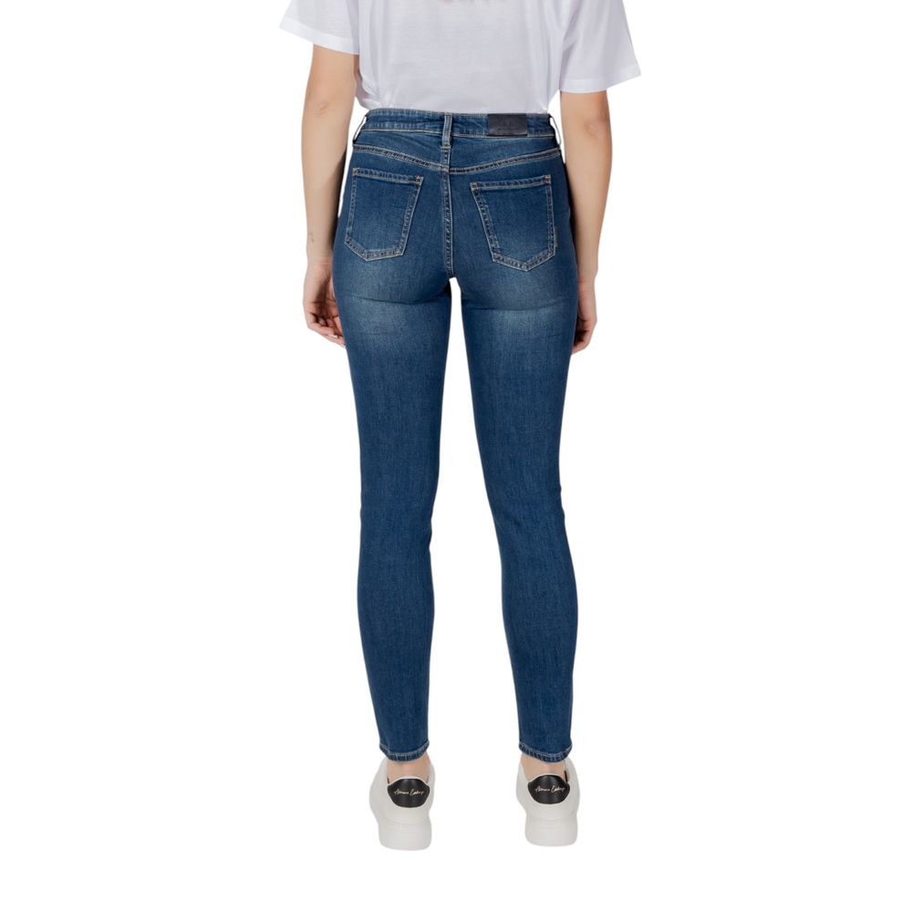 Armani Exchange Blue Cotton Skinny Jean