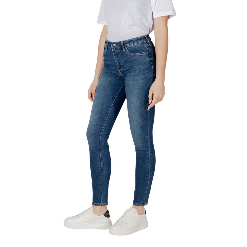 Armani Exchange Blue Cotton Skinny Jean