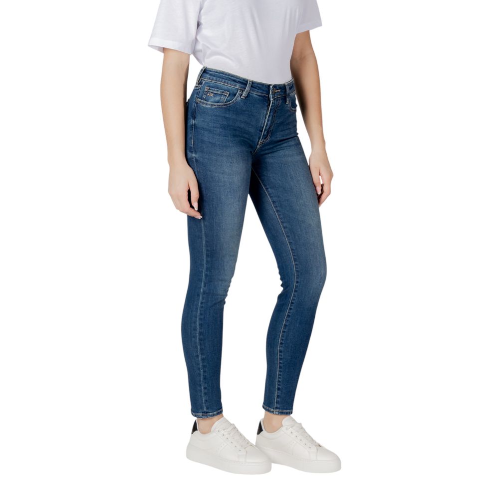 Armani Exchange Blue Cotton Skinny Jean