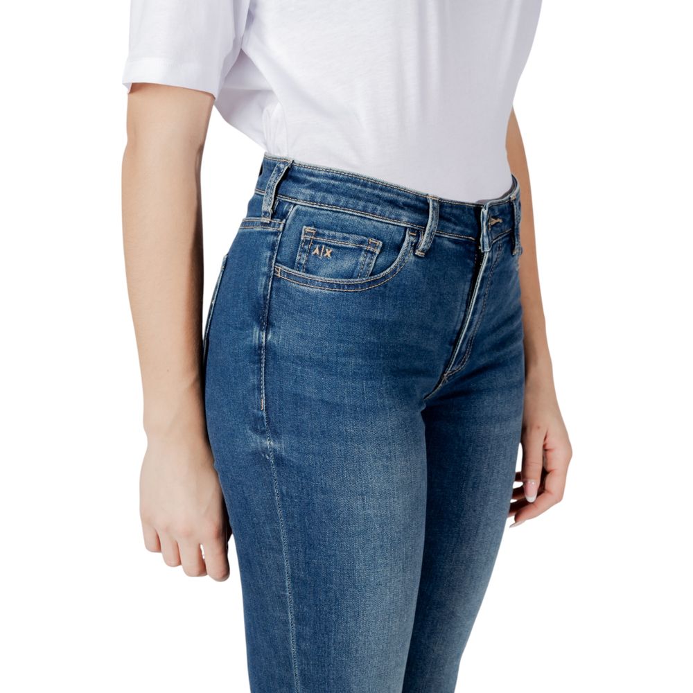 Armani Exchange Blue Cotton Skinny Jean