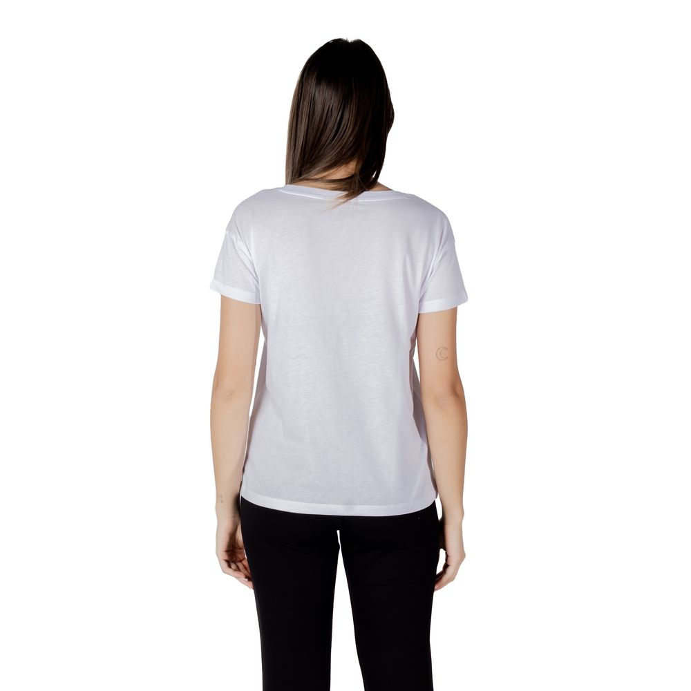 Armani Exchange Bela bombažna majica