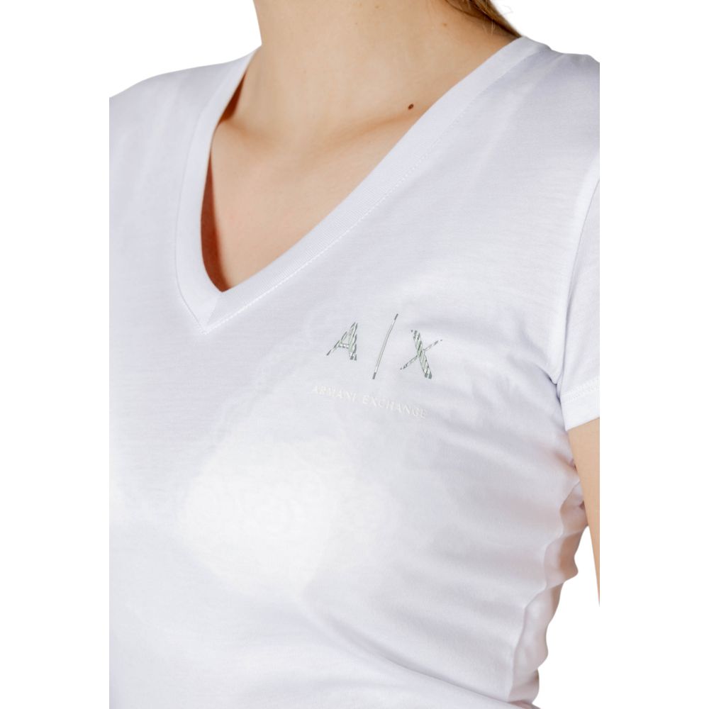 Armani Exchange Bela bombažna majica