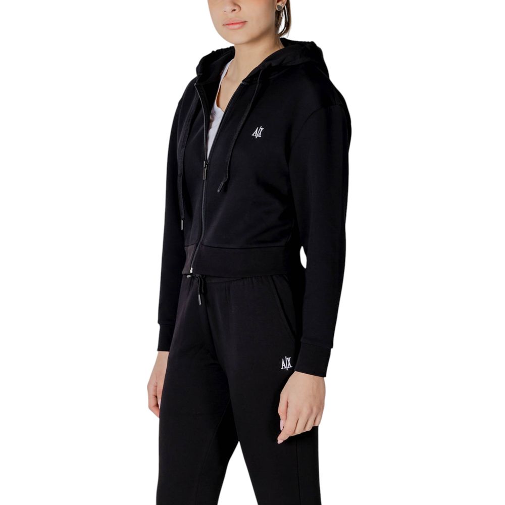 Armani Exchange Black Cotton Hoody