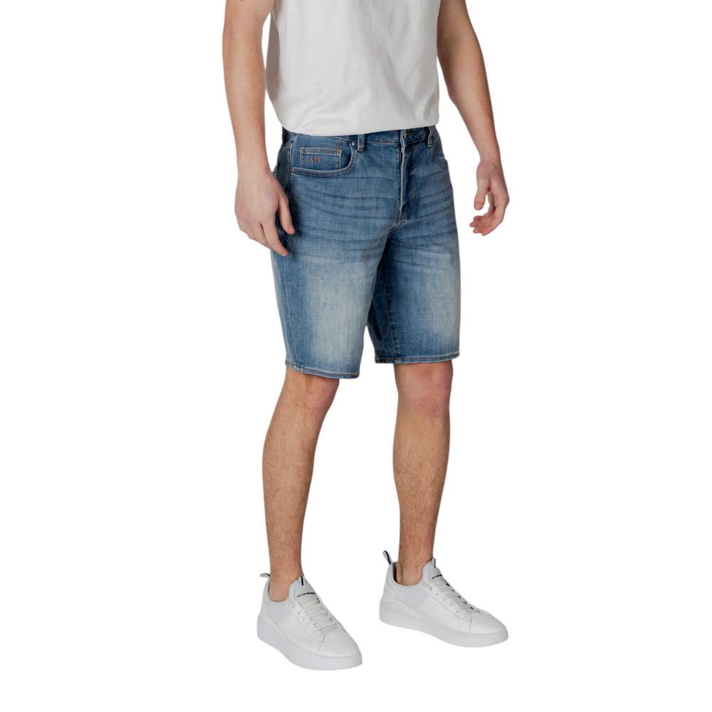 Armani Exchange Blue Polyester Bermuda