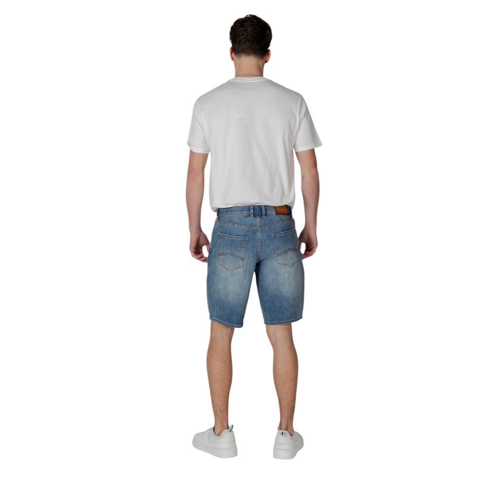 Armani Exchange Blue Polyester Bermuda