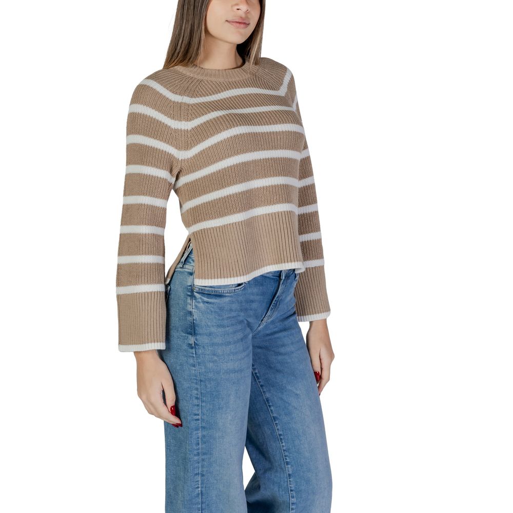 Vila Clothes Beige Cotton Sportswear