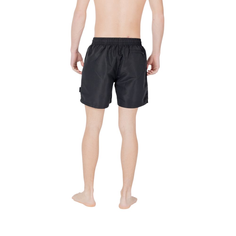 EA7 Emporio Armani Black Polyester Swim Short