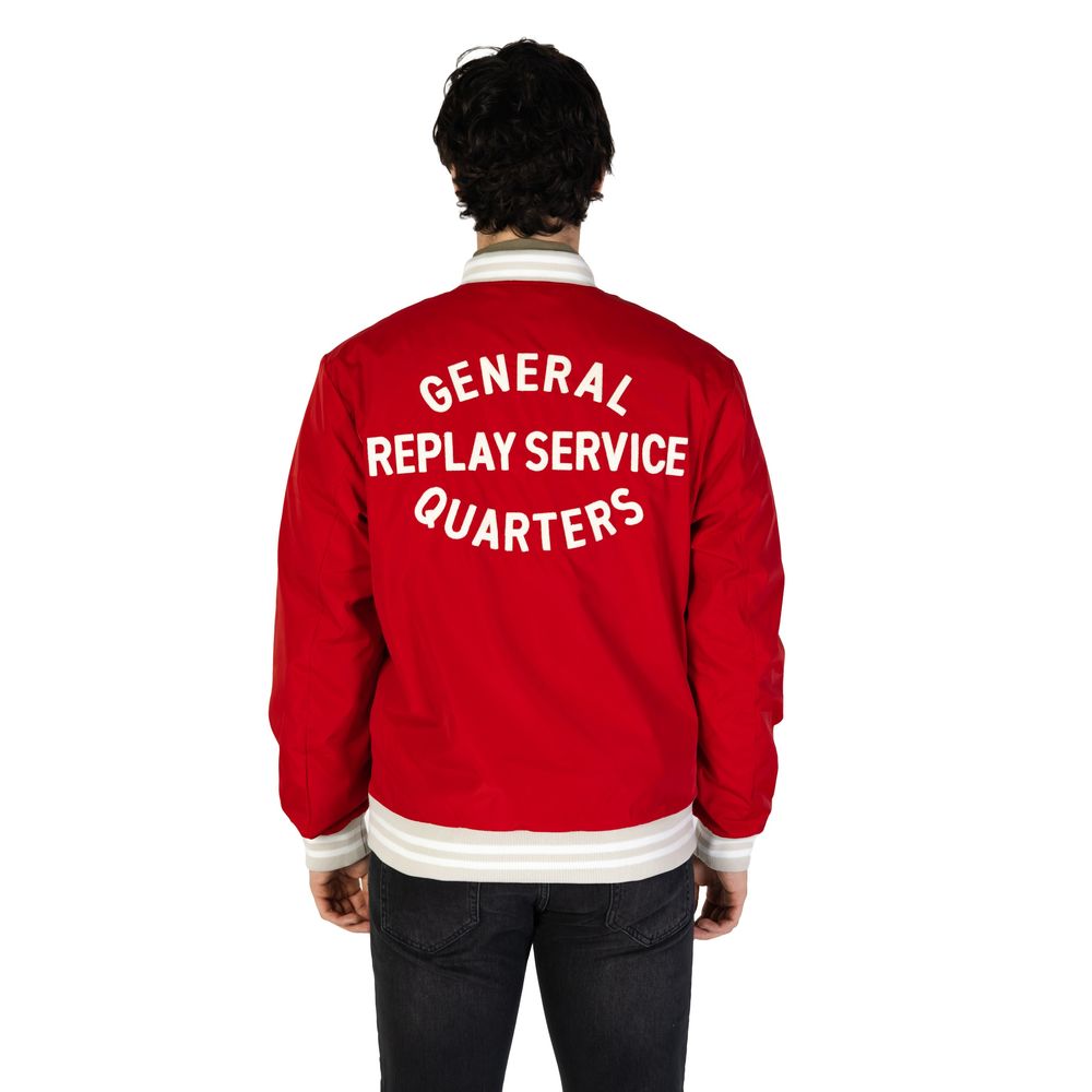 Replay Red Cotton Jackets & Coat
