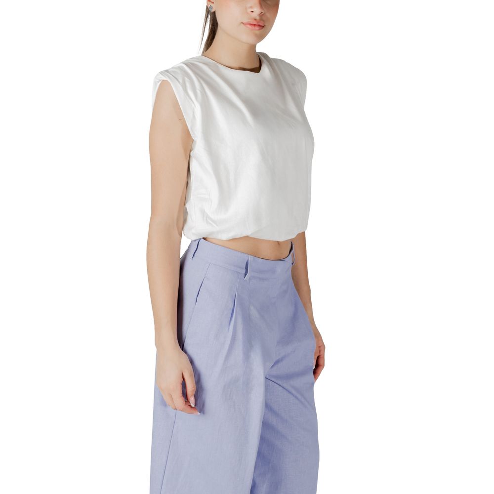 Jacqueline De Yong White Cotton Top