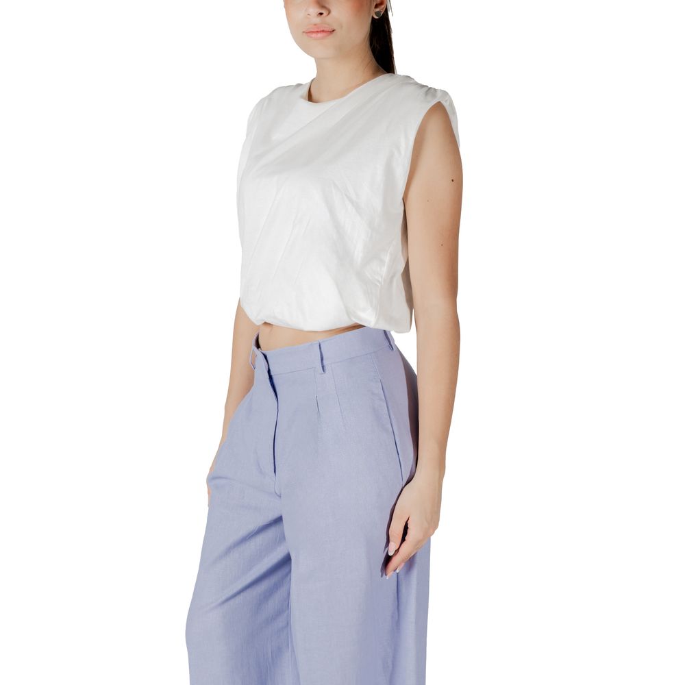Jacqueline De Yong White Cotton Top