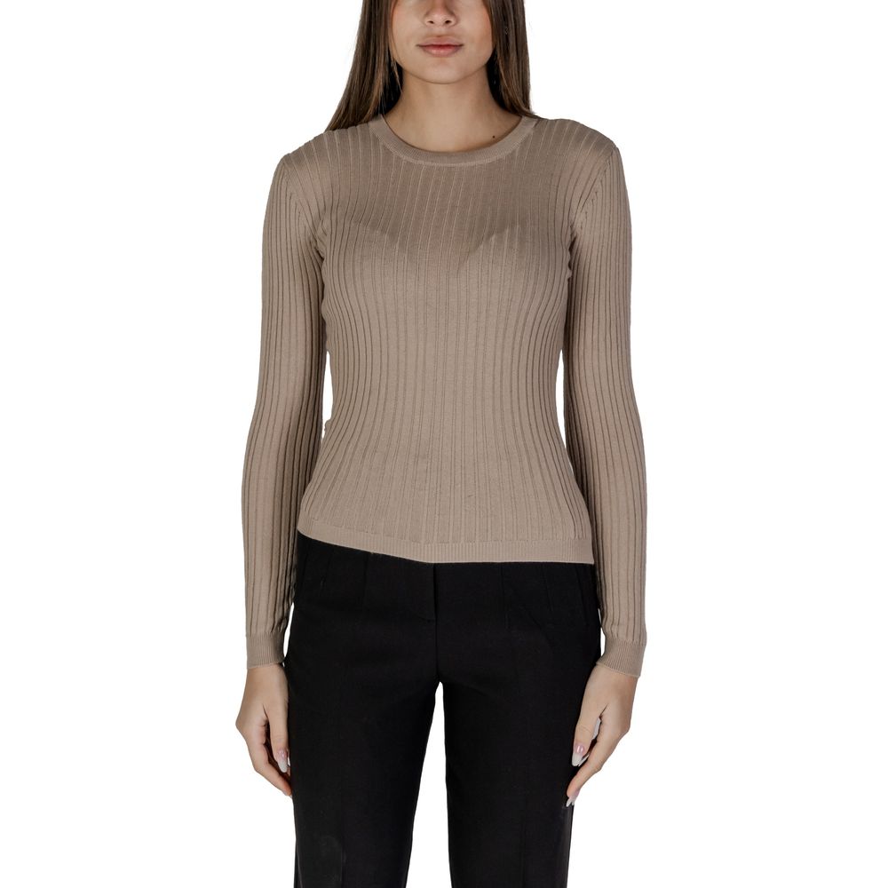 Vila Clothes Beige Recycled Polyester Sportswear