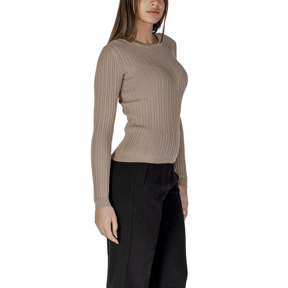 Vila Clothes Beige Recycled Polyester Sportswear